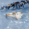 1.50CT Oval Cut Three Stone Moissanite Engagement Ring