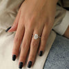 2.0ct Oval Moissanite Solitaire Dainty Style Engagement Ring