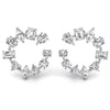 Multi Shaped Diamond Moissanite Round Earrings for Women
