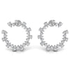 Round Cut Diamond Moissanite Circle Earrings for Women