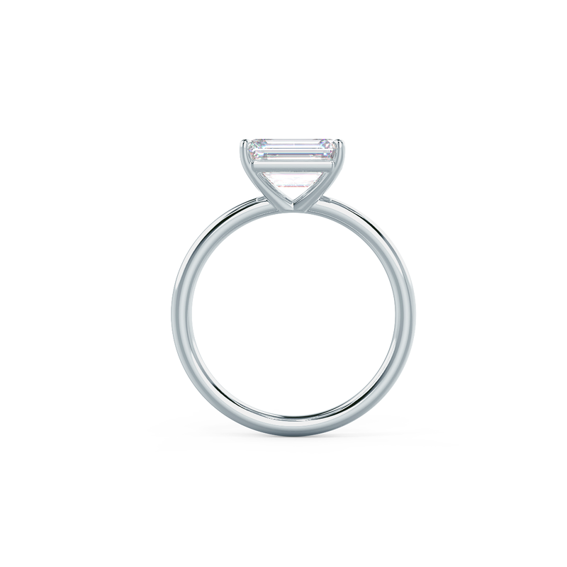 1.75ct East-West Emerald Cut Moissanite Solitaire Engagement Ring