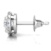 Round Cut Moissanite Halo Diamond Stud Earrings for Her