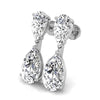Pear Cut Moissanite Two Stone Diamond Earrings for Her