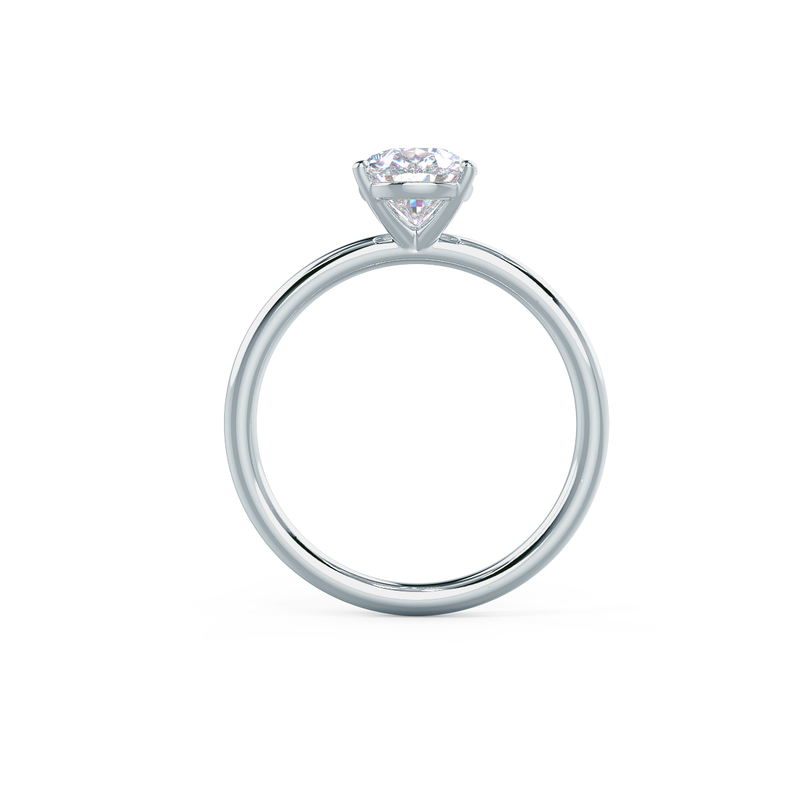 2.0ct Pear Cut Moissanite Solitaire Engagement Ring