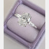 2.0ct Oval Cut Moissanite 3 Stone Diamond Engagement Ring