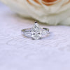 3.0CT Pear Moissanite 3 Stones Engagement Ring