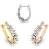 Tapered Baguette Shape Diamond Moissanite Earrings for Her