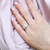 2.25CT Round Moissanite Three Stone Engagement Ring