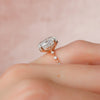 2.0  - 4.0 CT Oval  Cut CVD Diamond Dainty Engagement Ring