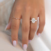1.50 -3.50 CT Oval Cut CVD Diamond Three Stone Style Engagement Ring
