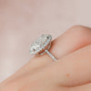 2.0 - 4.0 CT Oval Cut CVD Diamond Halo & Pave Engagement Ring