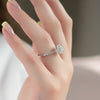1.0 - 3.0 CT Round Cut CVD Diamond Hidden Halo & Pave Engagement Ring