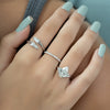 1.0 - 3.0  CT Pear Cut CVD Diamond Cluster Engagement Ring