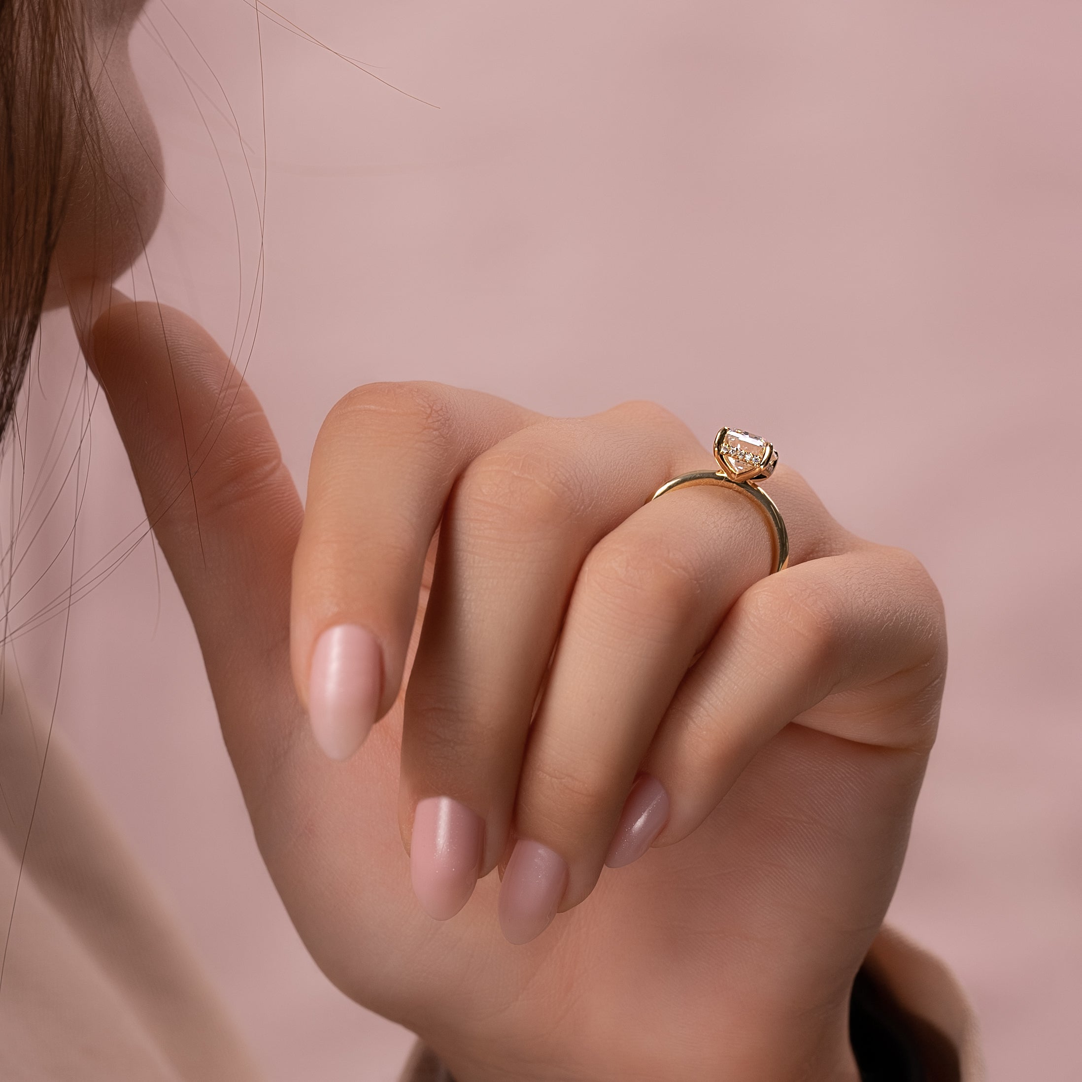 2.0 - 4.0 CT Emerald Cut CVD Diamond Hidden Halo Engagement Ring