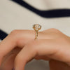1.0  - 3.0 CT Round Cut CVD Diamond twist  Engagement Ring