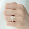 2.0 - 4.0  CT Radiant Cut CVD Diamond Hidden Halo & Dainty Engagement Ring