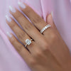 2.0 - 4.0 CT Elongated Cushion Cut CVD Diamond Hidden Halo & Pave Style Engagement Ring