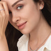 Round Cut Moissanite Diamond Three Stone Earrings for Her