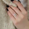 2.0 - 4.0  CT Radiant Cut CVD Diamond Hidden Halo & Pave Engagement Ring