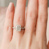 2.0 - 4.0  CT Radiant Cut CVD Diamond Hidden Halo & Pave Engagement Ring