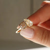 1.0CT-3.0CT Pear & Cushion Cut Moissanite Toi et Moi Diamond Ring | Two Stone Ring