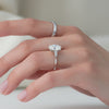 1.50 -3.50 CT Oval Cut CVD Diamond Three Stone Style Engagement Ring
