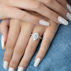 1.50 - 3.50 CT Pear Cut CVD Diamond Cluster Engagement Ring