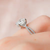 2.0 - 3.0 CT Cushion Cut CVD Diamond Twig Engagement Ring