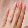 2.0  - 4.0 CT Oval  Cut CVD Diamond Dainty Engagement Ring