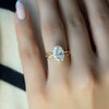 2.0 - 4.0 CT Oval  Cut CVD Diamond twig Engagement Ring