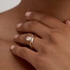 1.0CT-3.0CT Oval Cut Moissanite Diamond Unique Solitaire Engagement Ring
