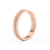 0.3ct Round Cut Moissanite Matte Men's Wedding Band In Rose Gold