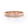 0.3ct Round Cut Moissanite Matte Men's Wedding Band In Rose Gold