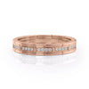 0.25ct Round Cut Moissanite Brick-Layered Men's Wedding Band