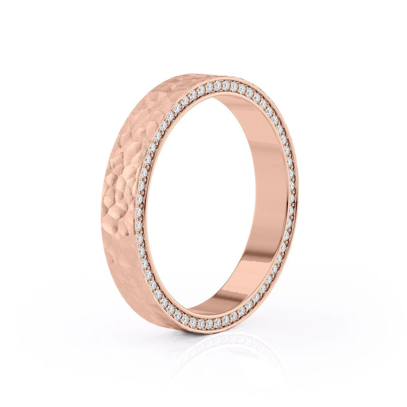 0.8ct Round Cut Matte Moissanite Men's Wedding Band In White Gold