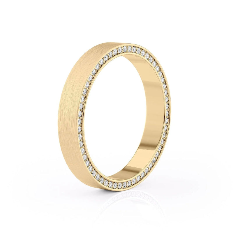 0.8ct Round Cut Moissanite Matte Men's Wedding Band