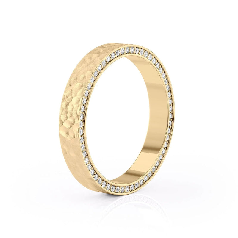 0.8ct Round Cut Matte Moissanite Men's Wedding Band In White Gold
