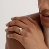 1.50CT-2.50CT Round Cut Moissanite Diamond Unique Pave Engagement Ring