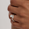 1.50CT-2.50CT Round Cut Moissanite Diamond Unique Pave Engagement Ring