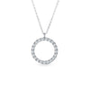 0.30 TCW Round Moissanite Diamond Circle Pendent Necklace