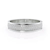 5mm Round Cut Moissanite Three Rows Men's Wedding Band