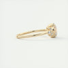 2CT Oval Cut Moissanite Cluster Diamond Engagement Ring