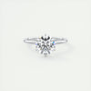 2CT Round Brilliant Cut Moissanite Solitaire Engagement Ring