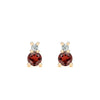 1.30CT Baguette Garnet Diamond January Birthstone Earrings