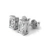 Radiant Cut Solitaire Diamond Moissanite Stud Earrings for Women