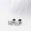 1.0CT Round Cut Moissanite Diamond Stud Earrings in White Gold