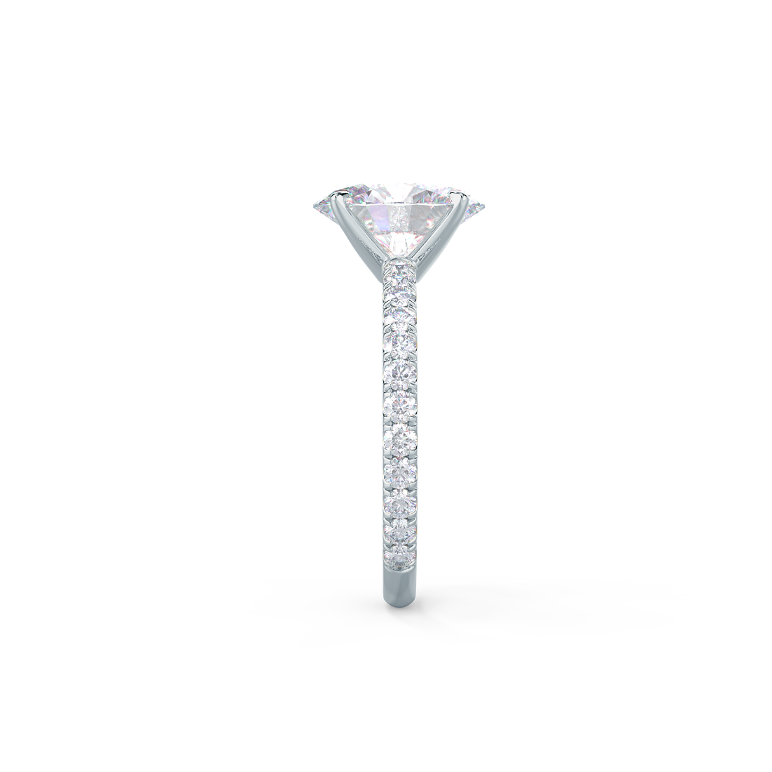 1.75CT Oval Cut Moissanite Pave Setting Engagement Ring