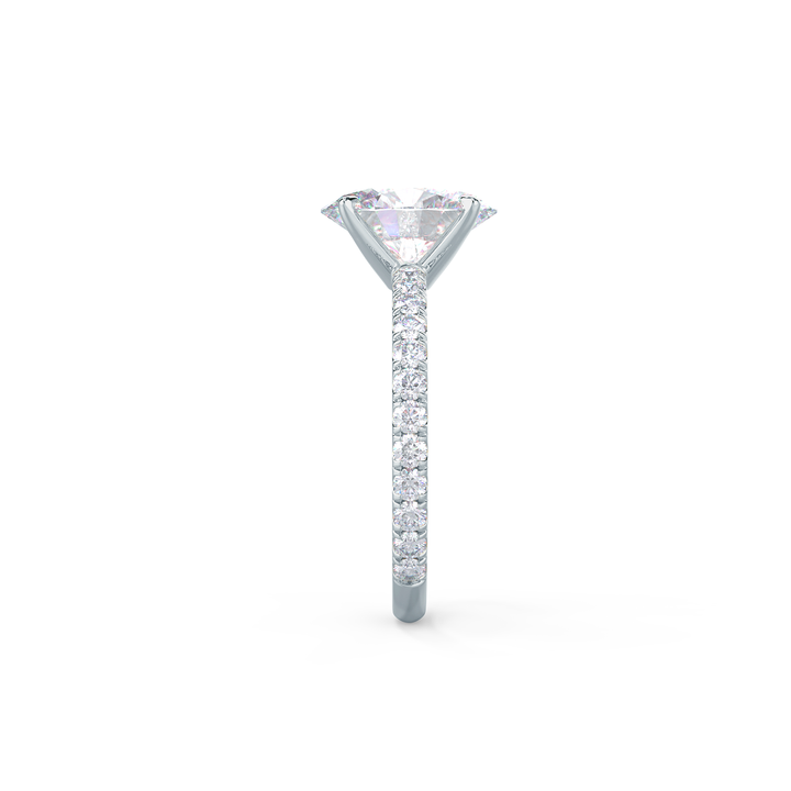 1.75CT Oval Cut Moissanite Pave Setting Engagement Ring