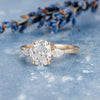 1.50CT Oval Cut Three Stone Moissanite Engagement Ring