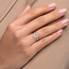2.0 - 4.0 CT Princess Cut CVD Diamond Hidden Halo & Dainty Pave Style Engagement Ring